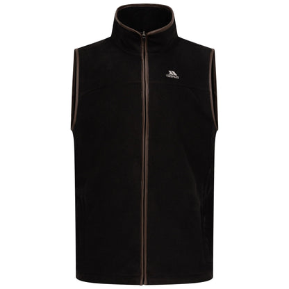 Bernary Mens Full Zip Fleece Gilet in Black