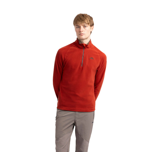 Blackford Mens Half Zip Microfleece in Salsa