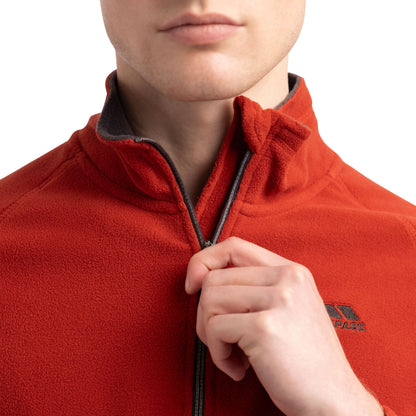 Blackford Mens Half Zip Microfleece in Salsa