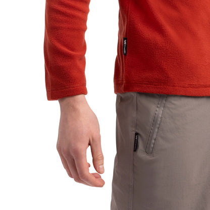 Blackford Mens Half Zip Microfleece in Salsa