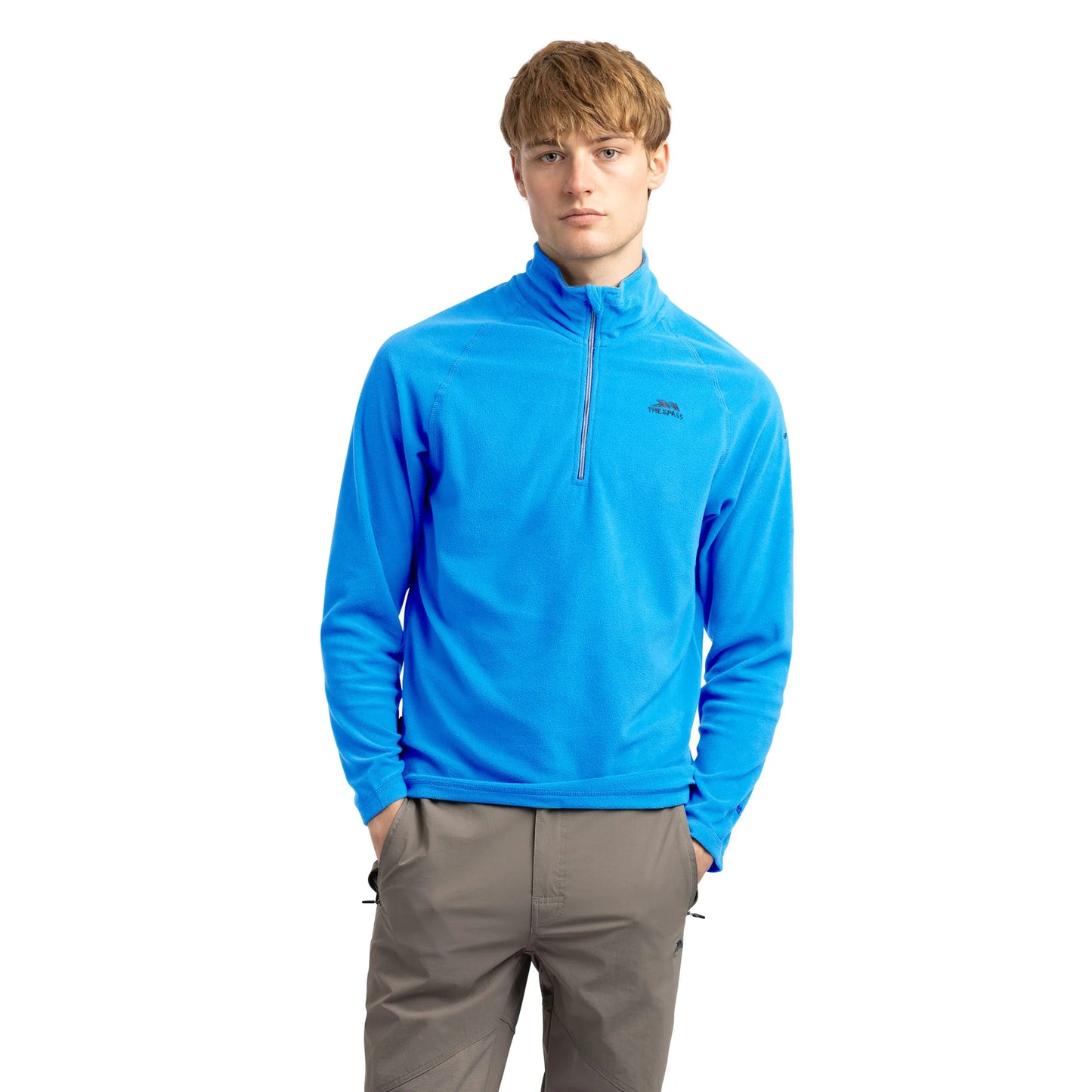 Blackford Mens Half Zip Microfleece in Bright Blue