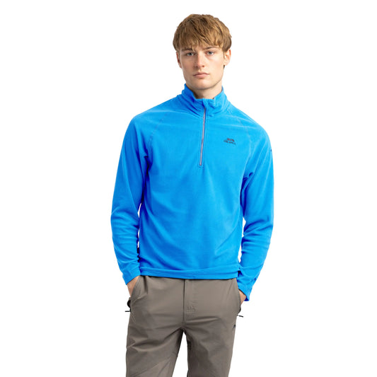 Blackford Mens Half Zip Microfleece in Bright Blue