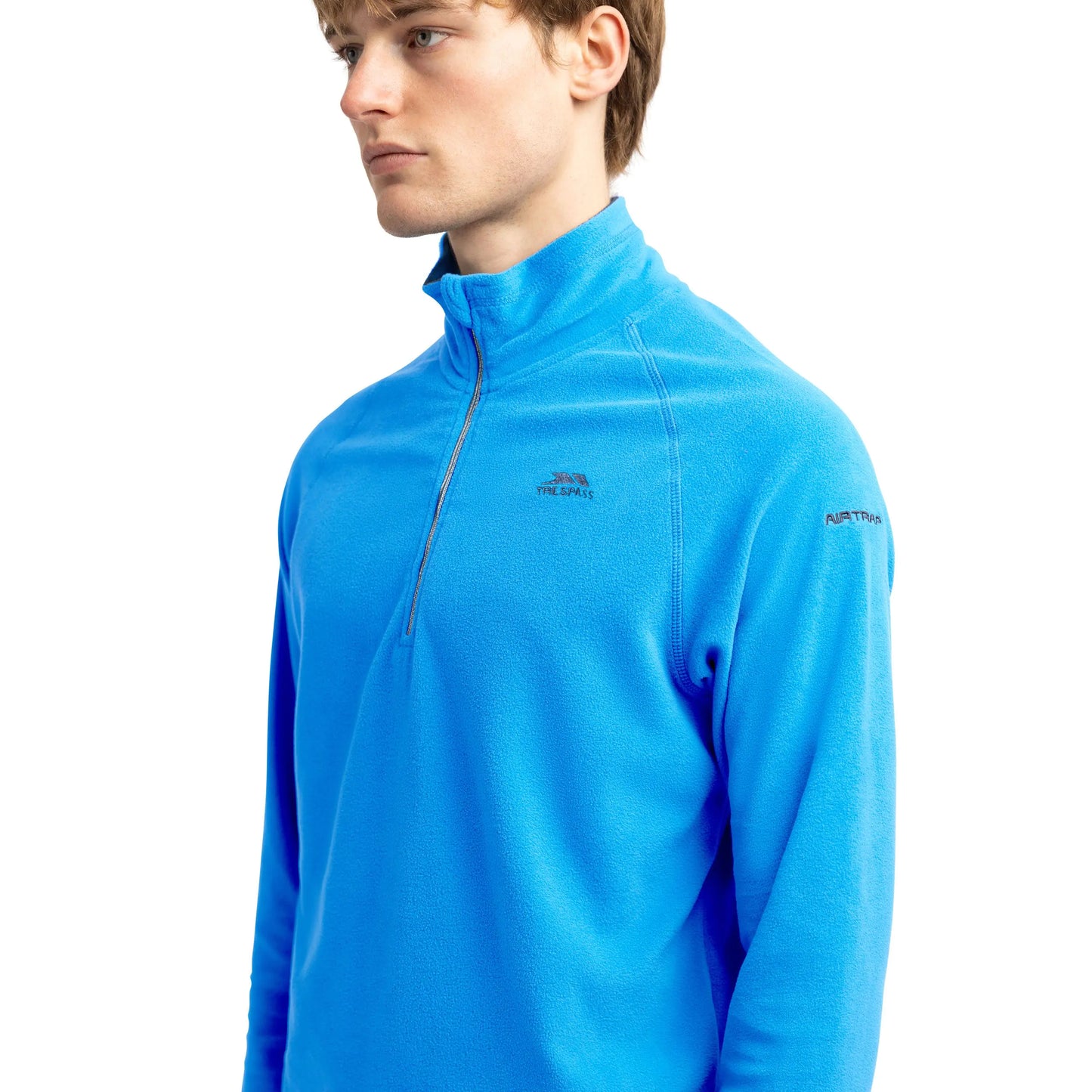 Blackford Mens Half Zip Microfleece in Bright Blue