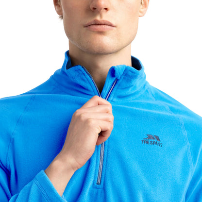 Blackford Mens Half Zip Microfleece in Bright Blue