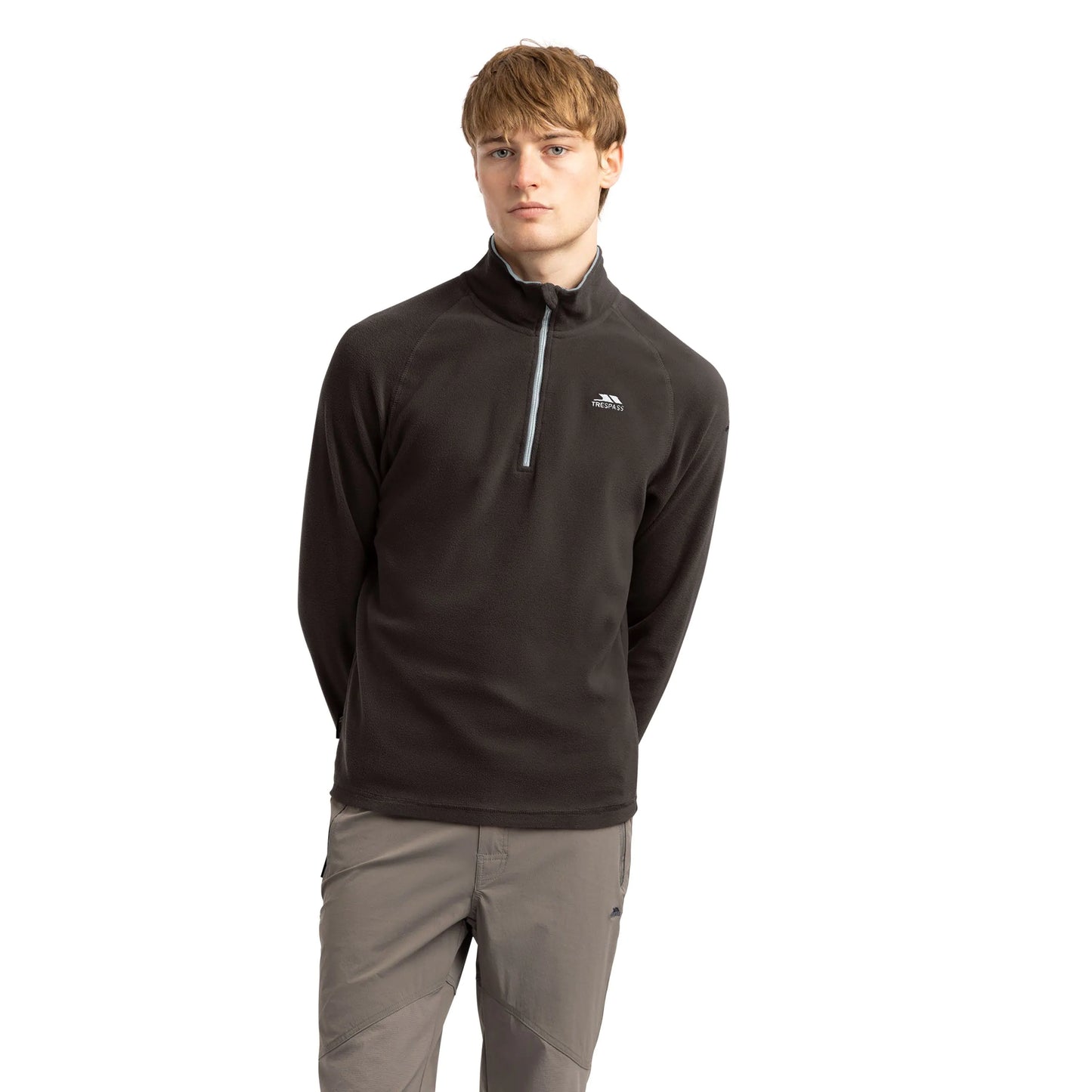 Blackford Mens Half Zip Microfleece in Black