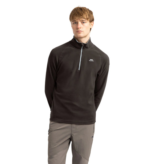 Blackford Mens Half Zip Microfleece in Black