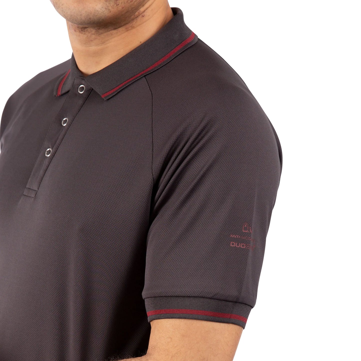 Bonington Mens Quick Dry Polo Top in Dark Grey