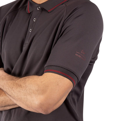 Bonington Mens Quick Dry Polo Top in Dark Grey