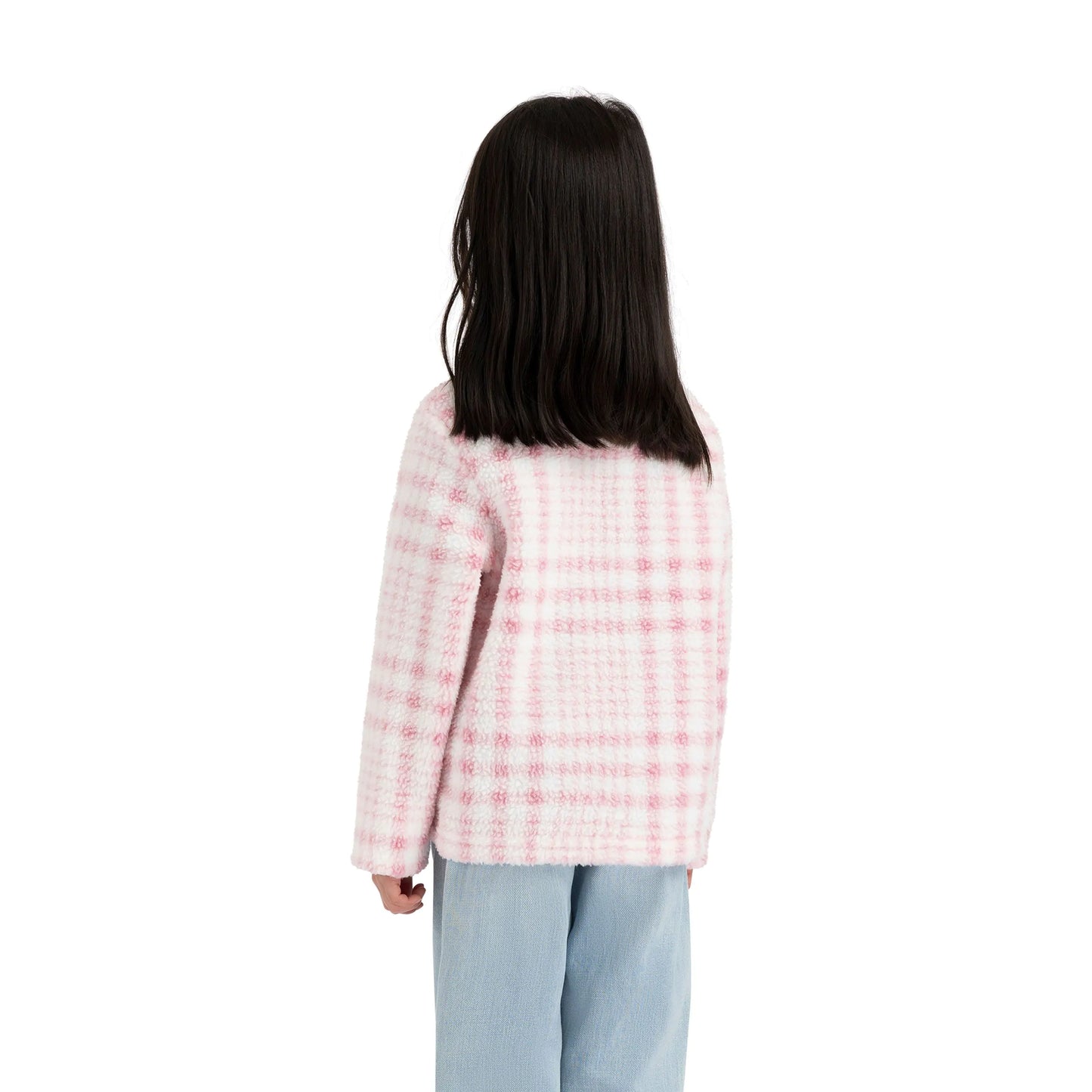 Booker Girls Half Zip Fleece in Sweet Pink