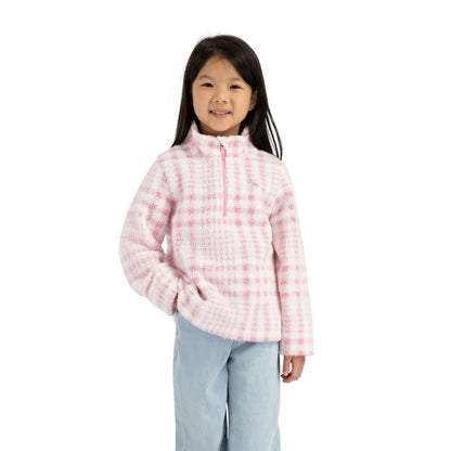 Booker Girls Half Zip Fleece in Sweet Pink
