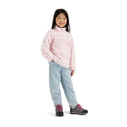 Booker Girls Half Zip Fleece in Sweet Pink