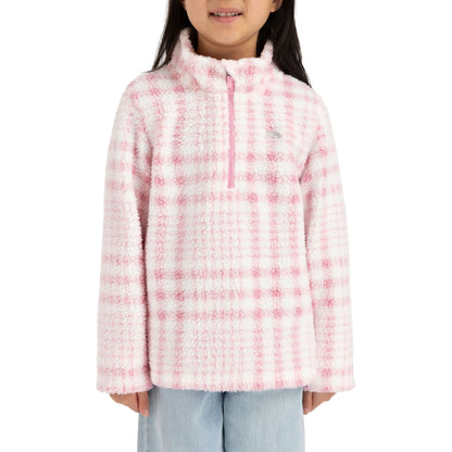 Booker Girls Half Zip Fleece in Sweet Pink