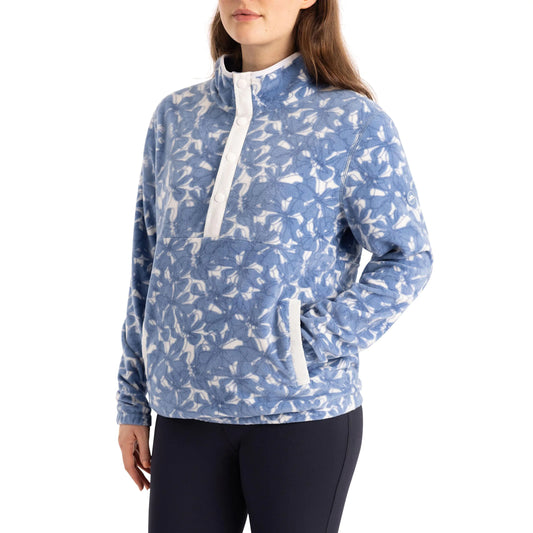 Breker Womens 1/2 Zip Fleece in Cobalt