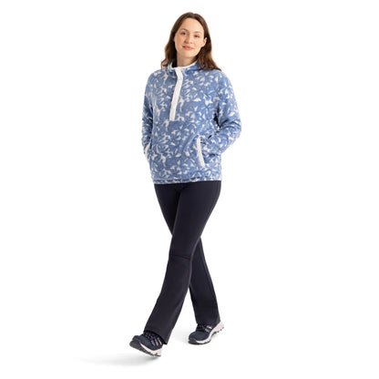 Breker Womens 1/2 Zip Fleece in Cobalt