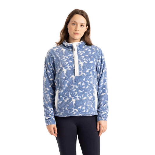 Breker Womens 1/2 Zip Fleece in Cobalt