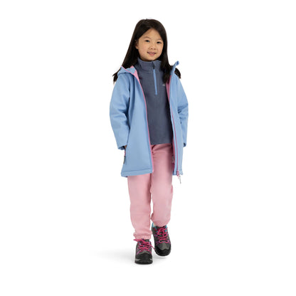 Brennagh Girls Longer Length Softshell Jacket in Cornflower