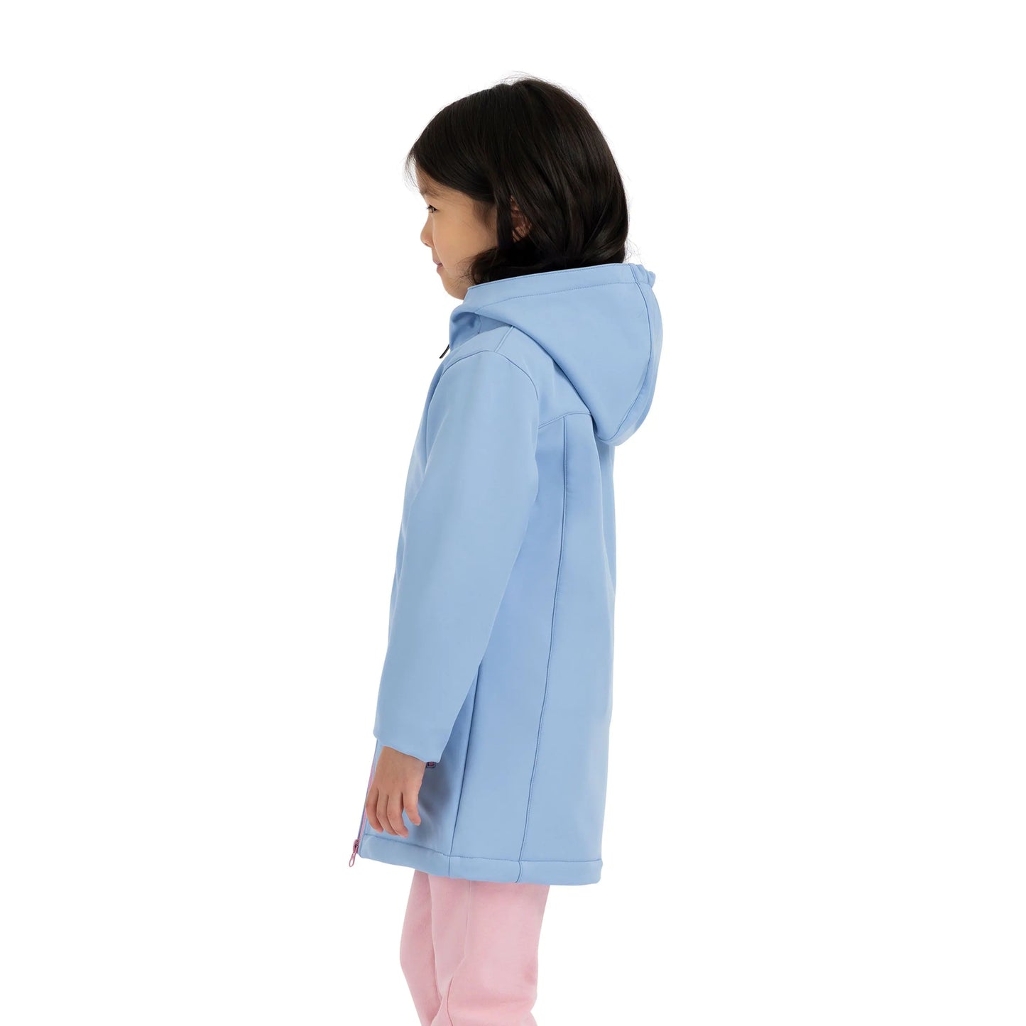 Brennagh Girls Longer Length Softshell Jacket in Cornflower