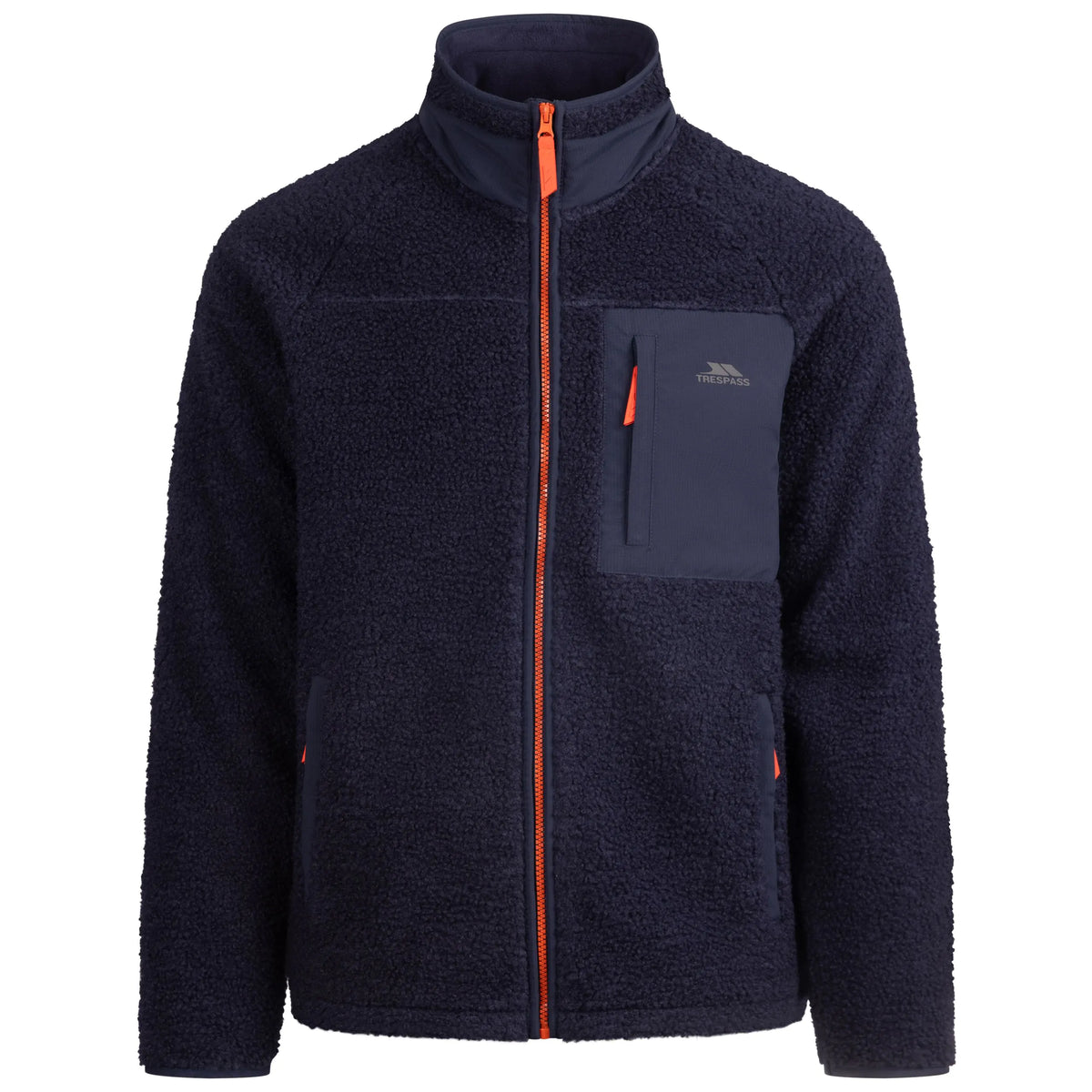 Brookes Men's Heavyweight Borg Fleece Jacket in Navy
