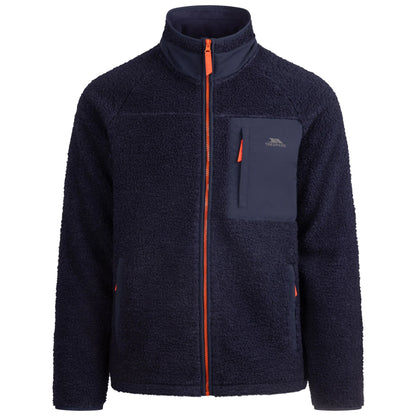 Brookes Men's Heavyweight Borg Fleece Jacket in Navy