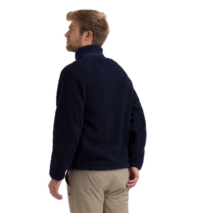 Brookes Men's Heavyweight Borg Fleece Jacket in Navy