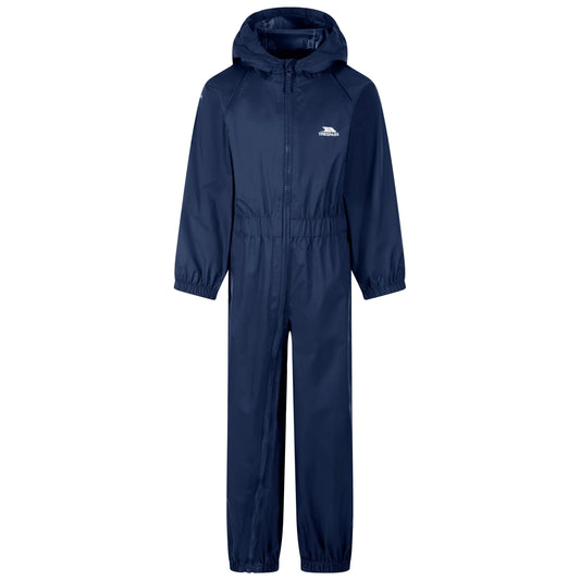 Button Waterproof Babies' & Childs' Unpadded Rain Suit in Navy