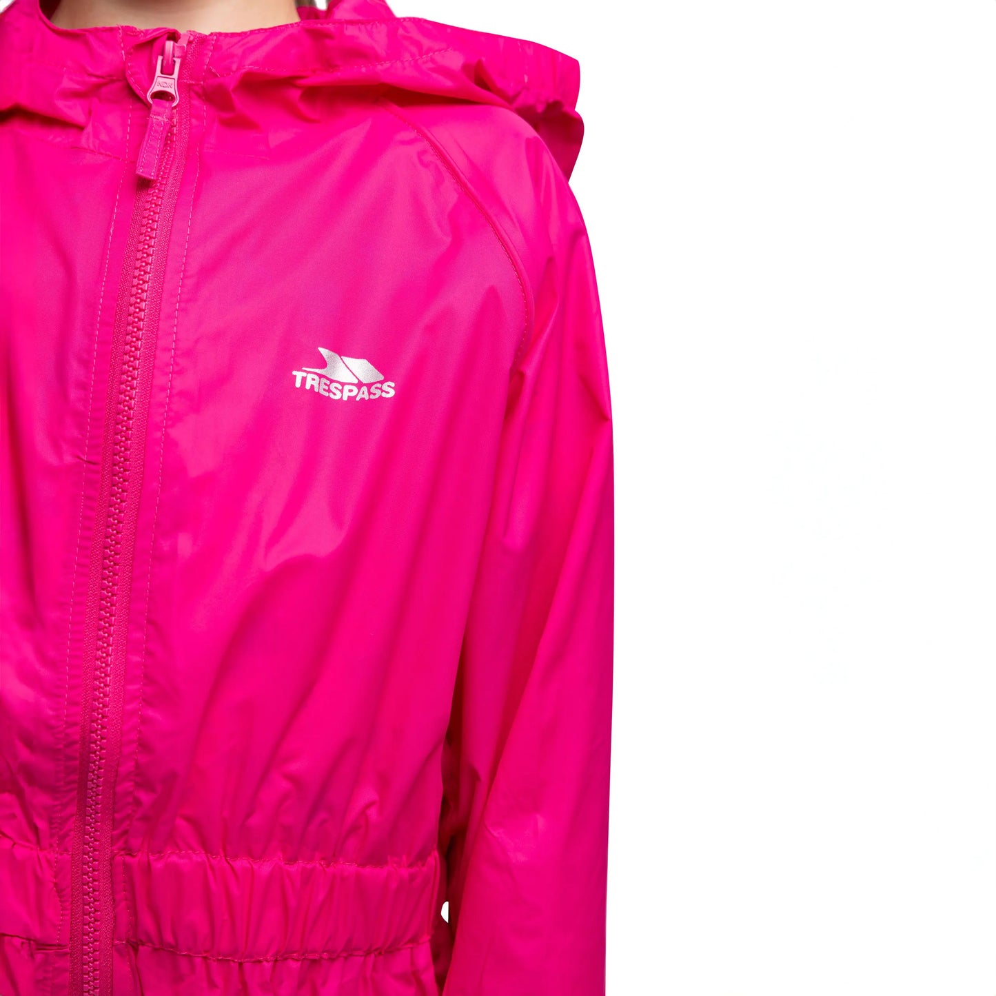 Button Waterproof Babies' & Childs' Unpadded Rain Suit in Pink
