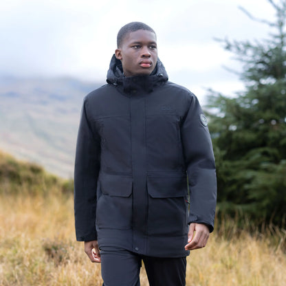 Donahue Men's DLX Padded Waterproof Jacket in Black