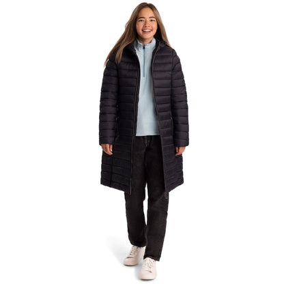 Dorothea Women's Long Puffer Coat in Black