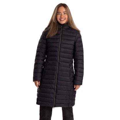 Dorothea Women's Long Puffer Coat in Black