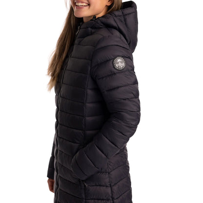 Dorothea Women's Long Puffer Coat in Black