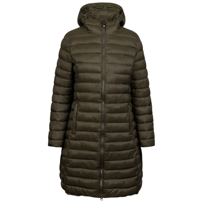Dorothea Women's Long Puffer Coat in Dark Vine