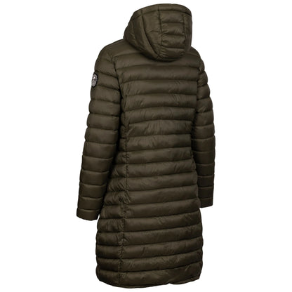 Dorothea Women's Long Puffer Coat in Dark Vine
