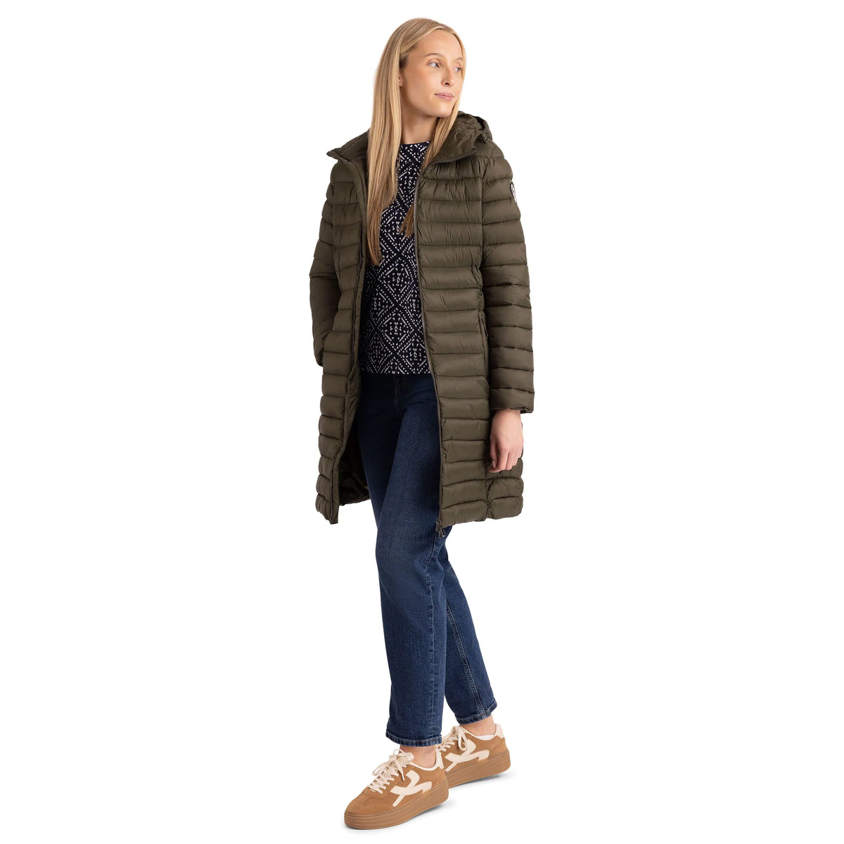 Dorothea Women's Long Puffer Coat in Dark Vine