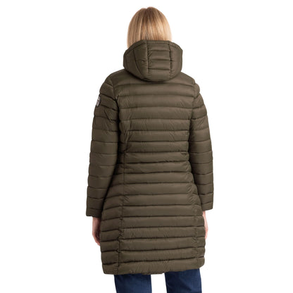Dorothea Women's Long Puffer Coat in Dark Vine