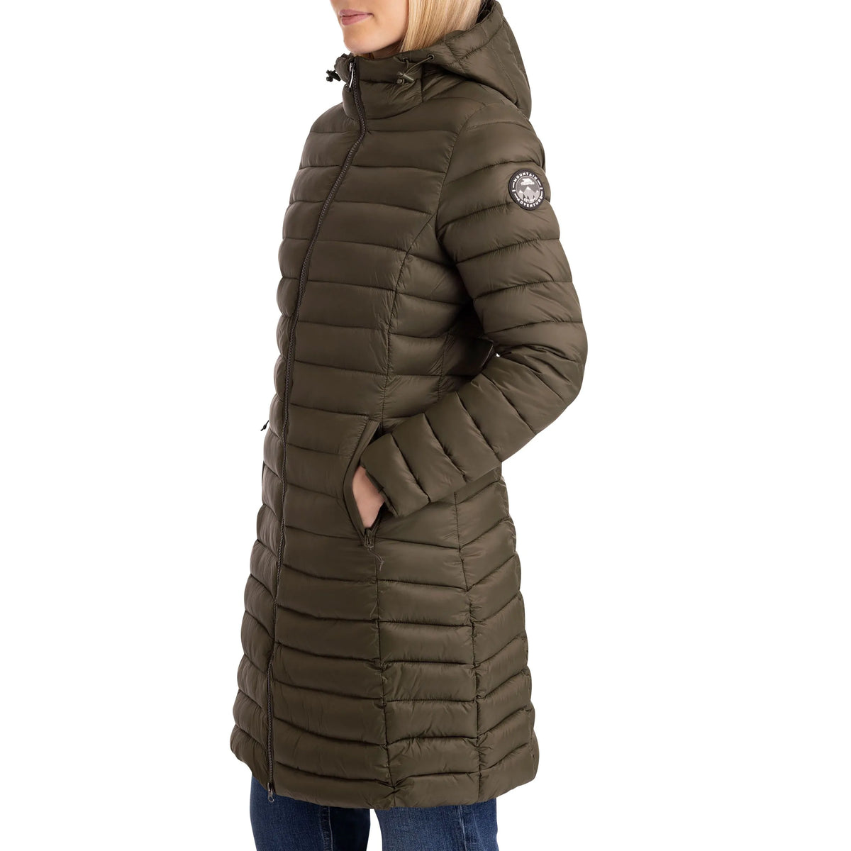 Dorothea Women's Long Puffer Coat in Dark Vine