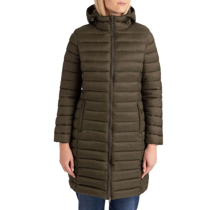 Dorothea Women's Long Puffer Coat in Dark Vine