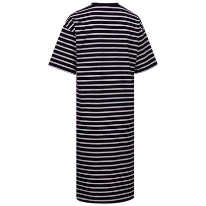 Elayna Womens Midi Dress in Navy Stripe