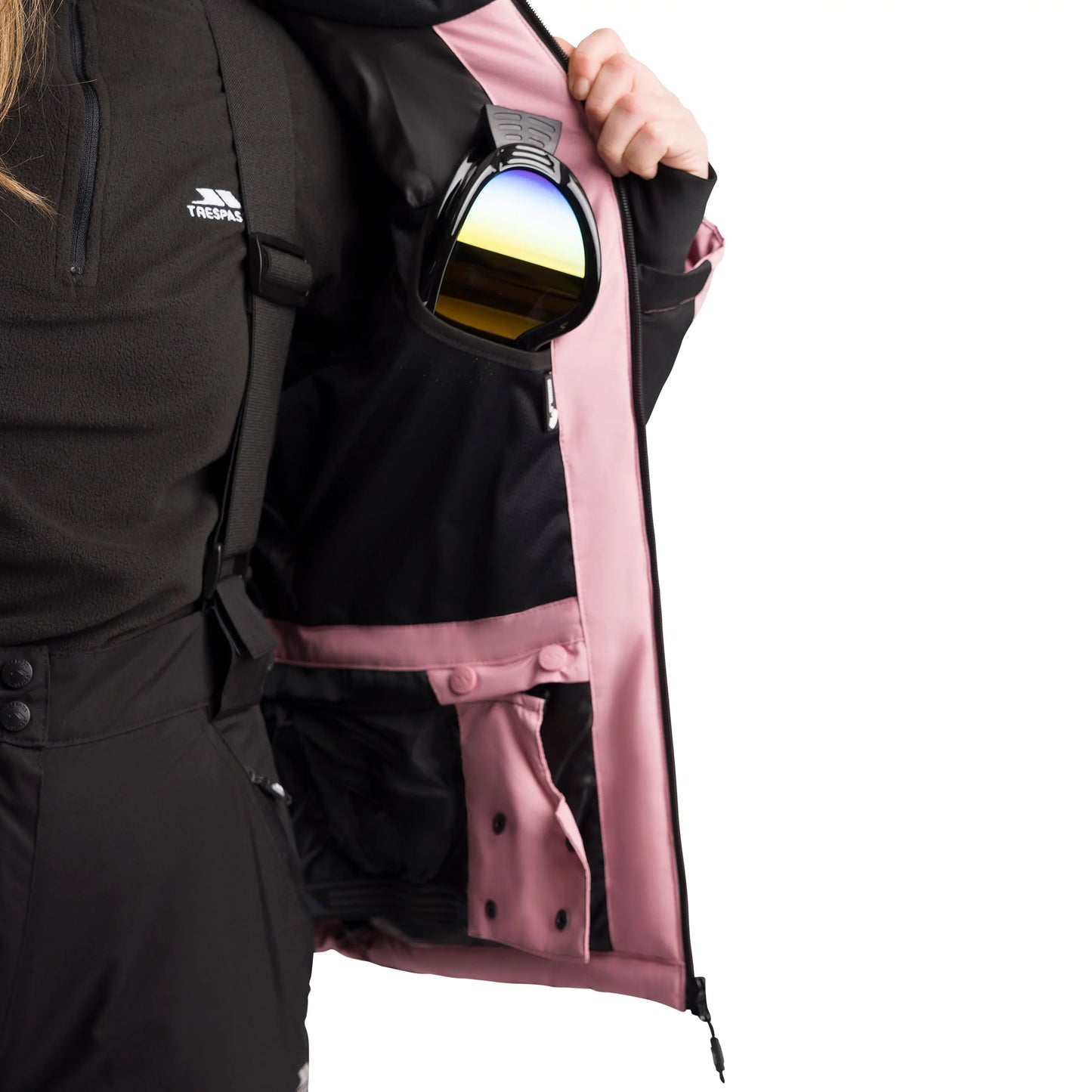 Emma Women's Waterproof Padded Ski Jacket in Pink Haze