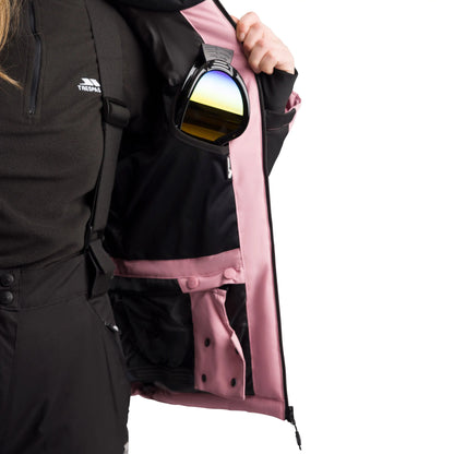 Emma Women's Waterproof Padded Ski Jacket in Pink Haze