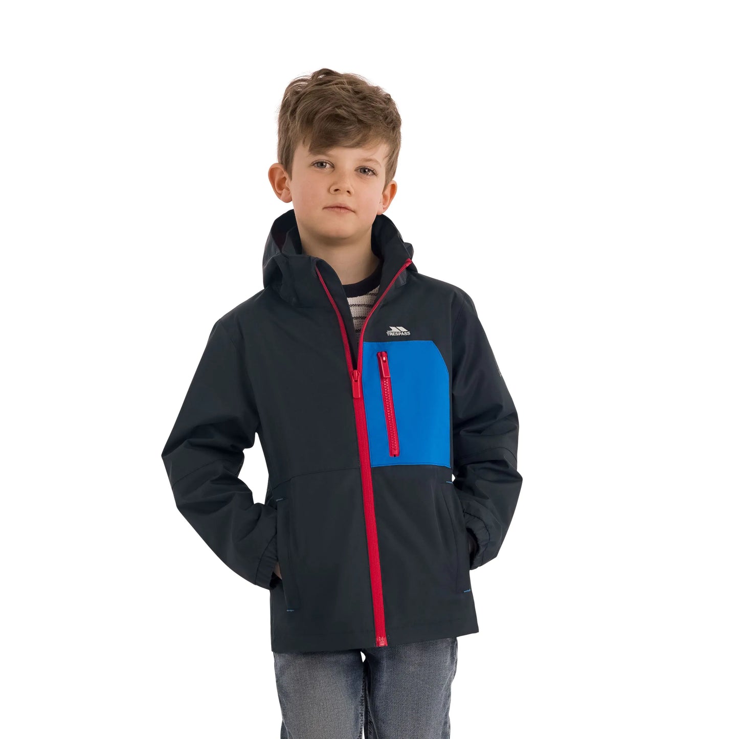 Evandor Boys Unpadded Rain Jacket in Black