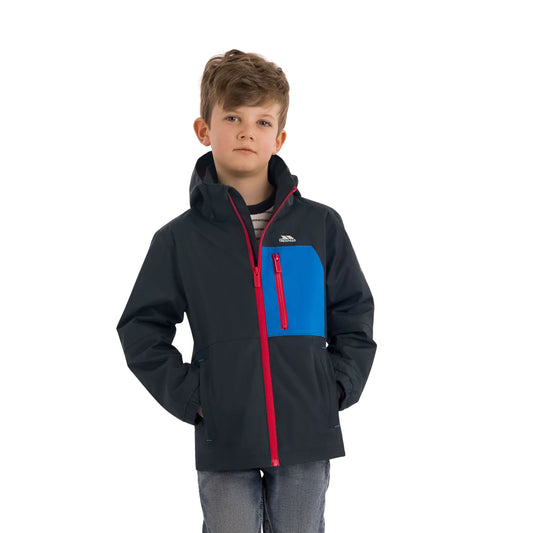 Evandor Boys Unpadded Rain Jacket in Black