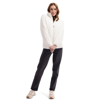 Feathery Women's Full Zip Sherpa Fleece in Ghost