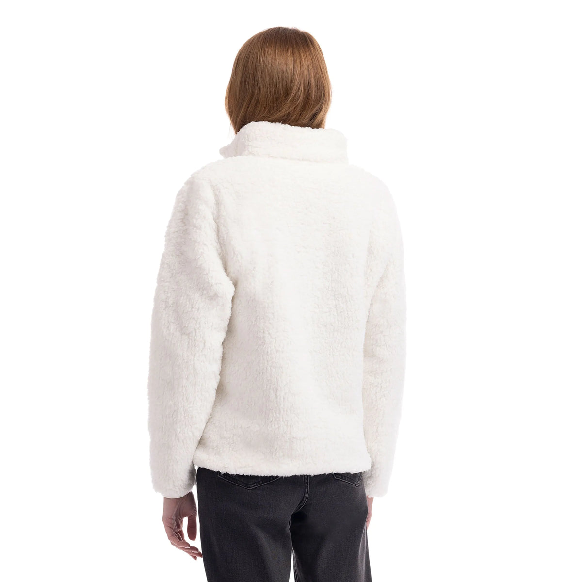 Feathery Women's Full Zip Sherpa Fleece in Ghost
