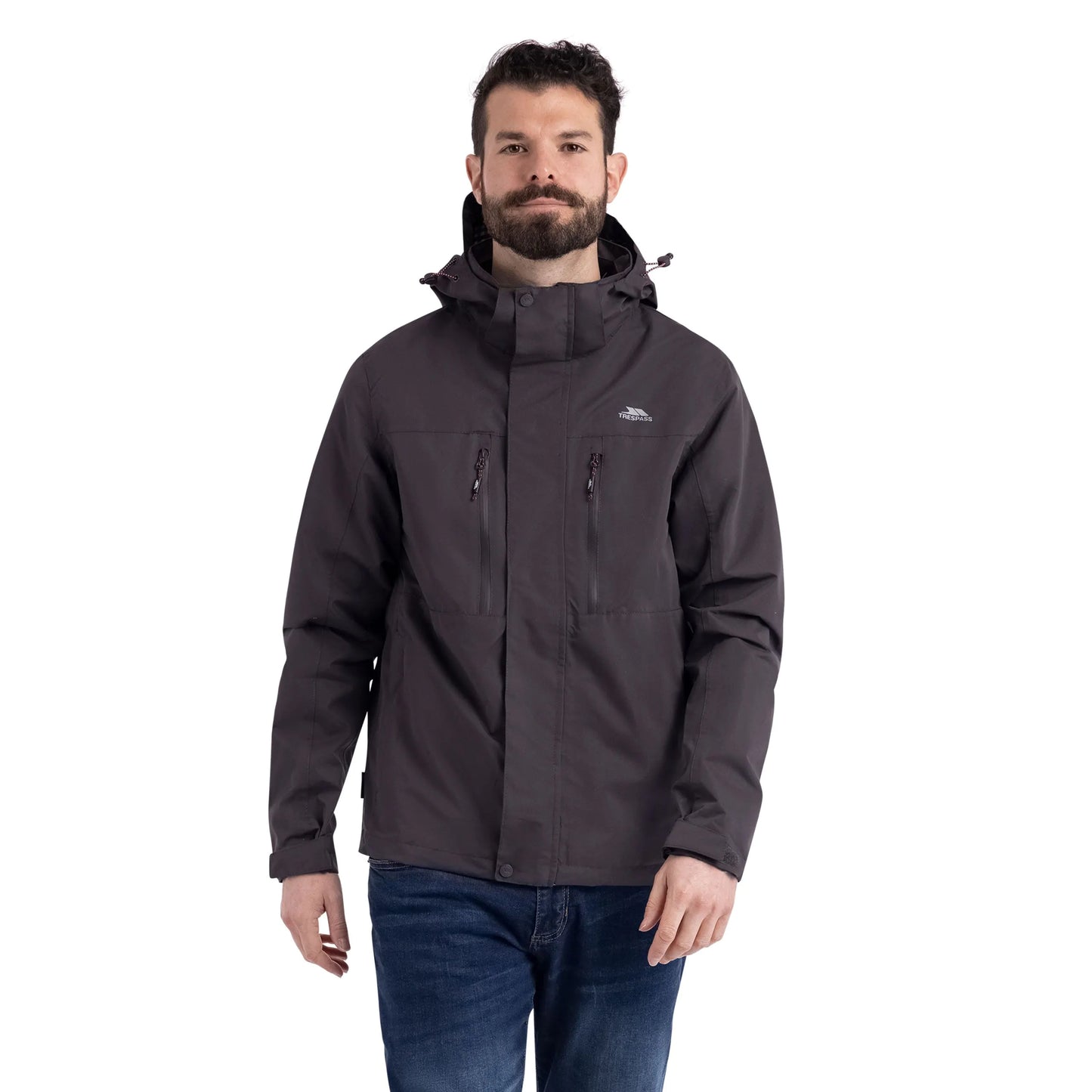 Griminish Mens Lightweight Rain Jacket in Dark Grey