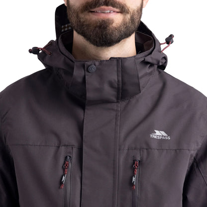 Griminish Mens Lightweight Rain Jacket in Dark Grey