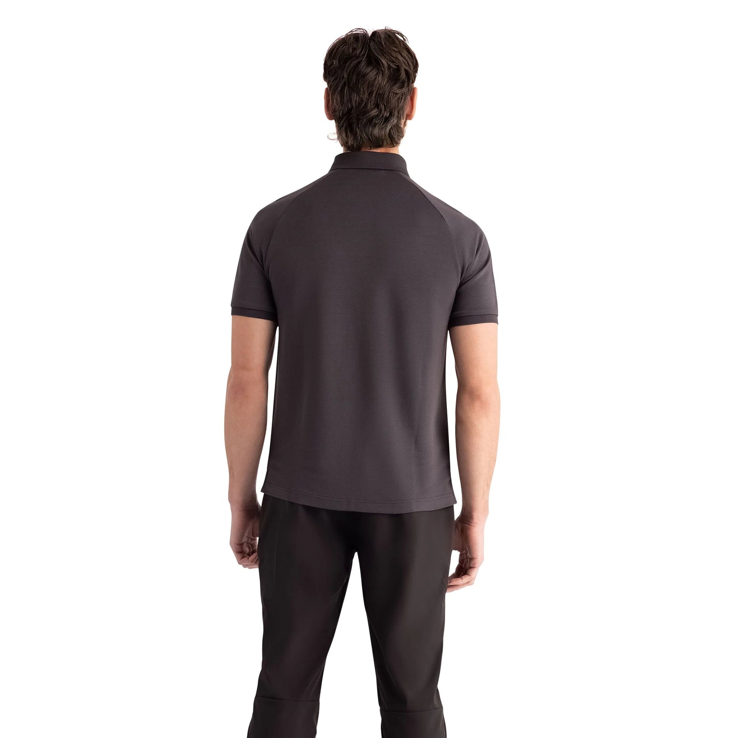 Hewson Mens Polo Shirt in Dark Grey