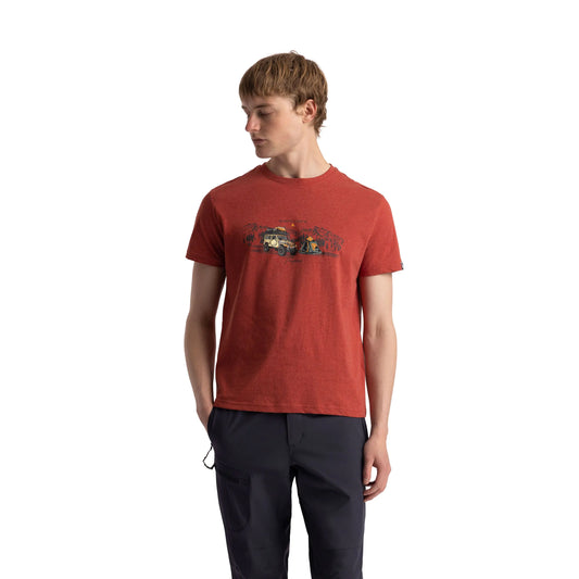 Horton Men's Wicking Quick Dry Active T-Shirt in Burnt Sienna