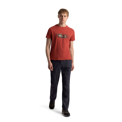Horton Men's Wicking Quick Dry Active T-Shirt in Burnt Sienna