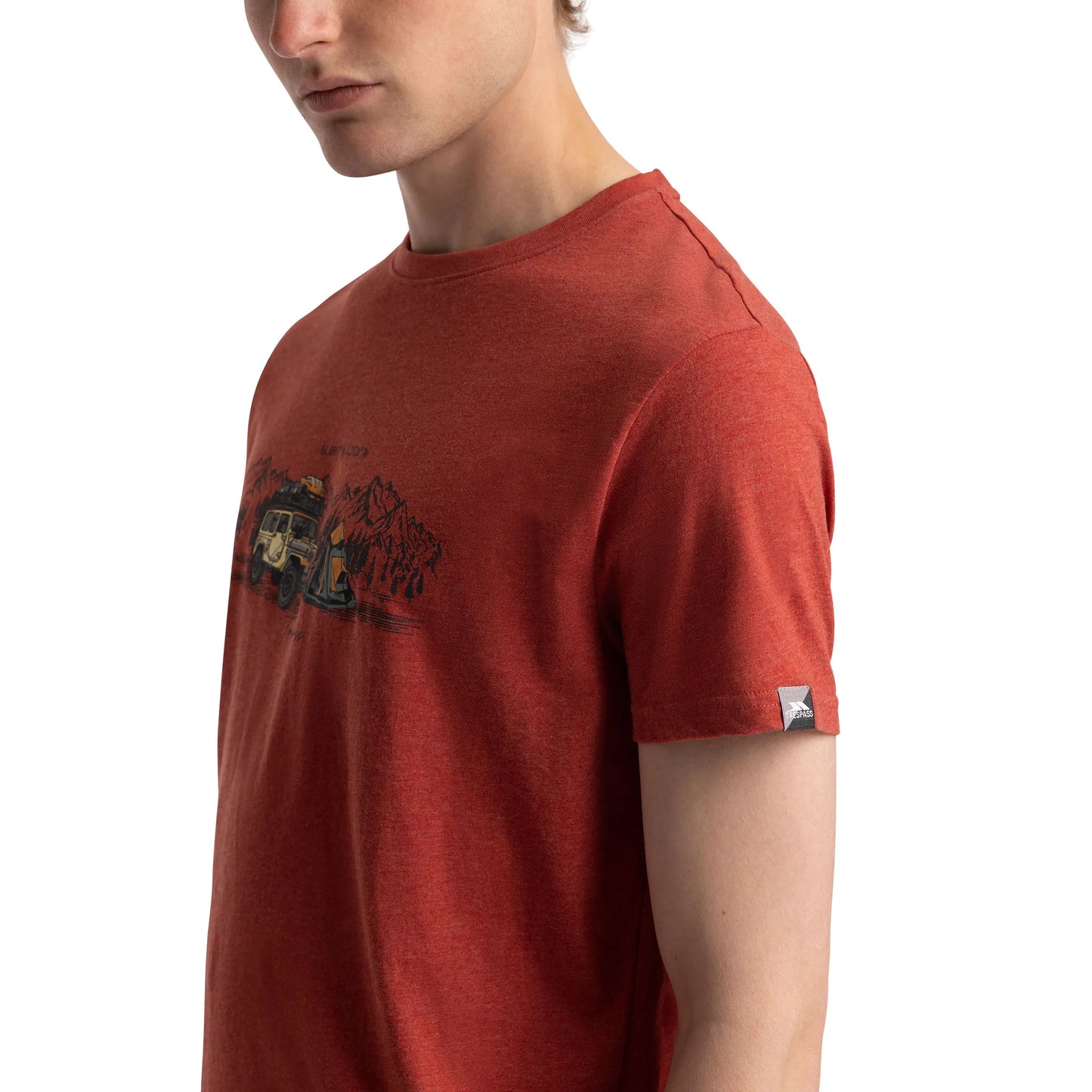 Horton Men's Wicking Quick Dry Active T-Shirt in Burnt Sienna