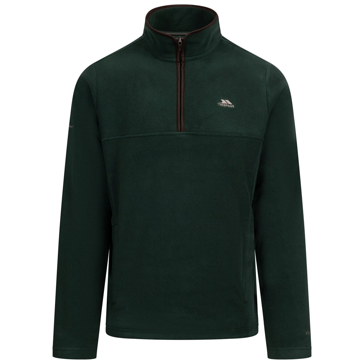 Huntar Men's Warm Quarter Zip Fleece Top in Dark Green